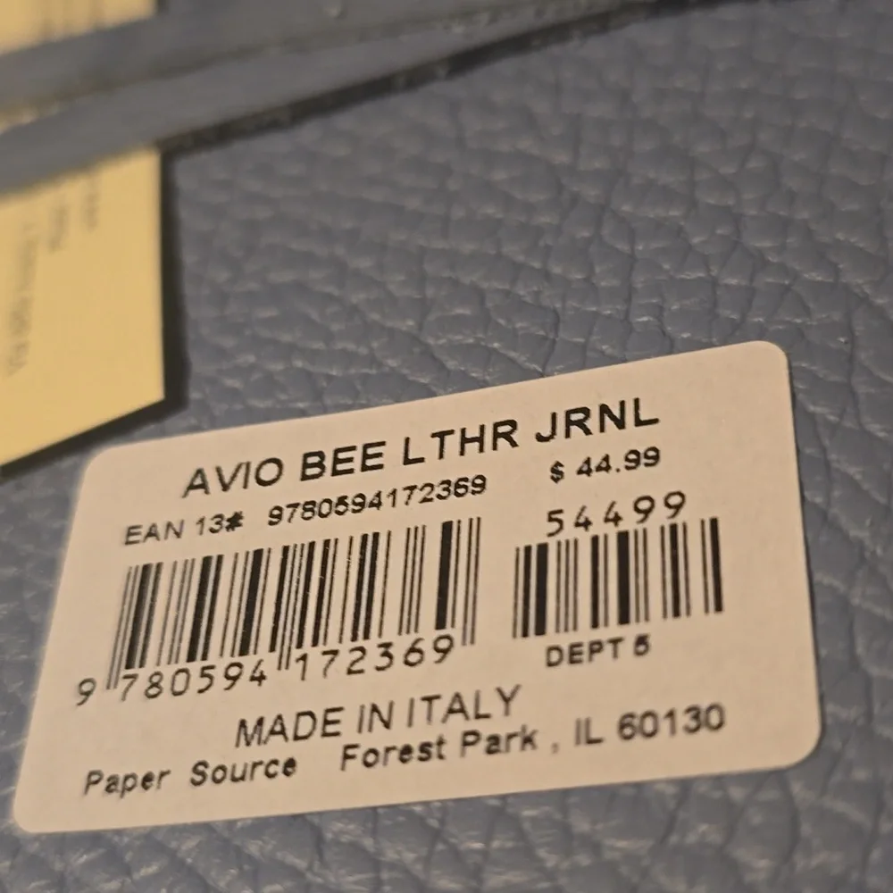 Bee Leather Journal Made in Italy NWT